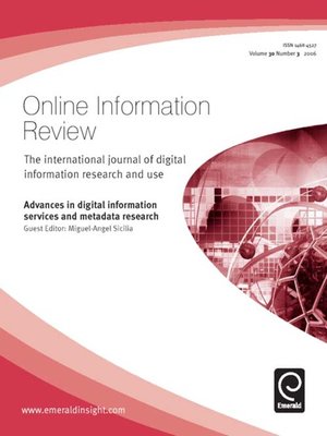 cover image of Online Information Review, Volume 30, Issue 3